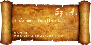 Számel Adalbert névjegykártya